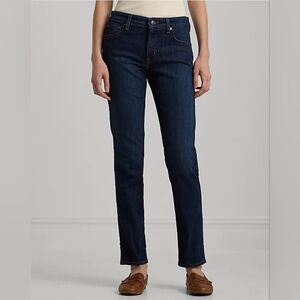 NWT Lauren Ralph Lauren Mid-Rise Straight Jean - Super Stretch Collection